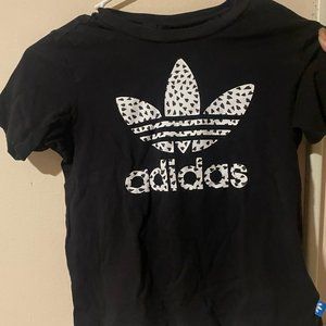 FREE SHIPPING adidas Trefoil Logo Crop Tee Size Small